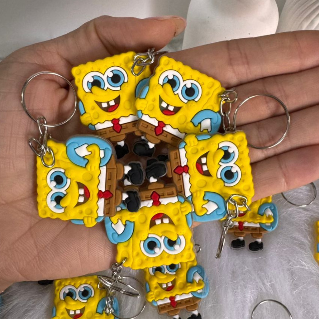 Chaveiro Bob esponja Emborrachado 10/50 Unidades Festas Temáticas Lembrancinha em Oferta na Shopee