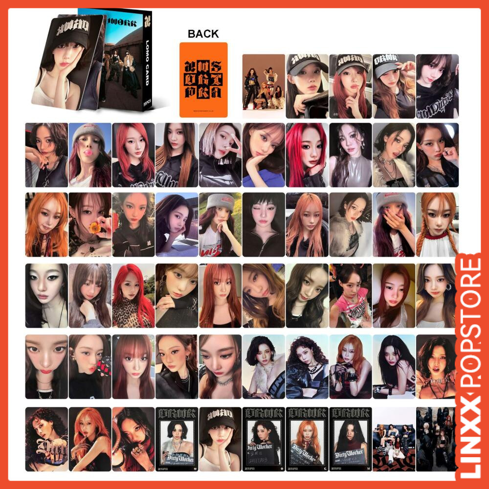 LINXX 55 Pçs Aespa Trabalho Sujo Único Álbum Lomo Cartões Kpop Menina Grupo Fã Coleção Photocards Conjunto Mercadoria Pr