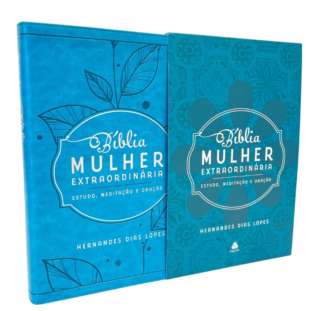 Bíblia Mulher Extraordinária | King James Clássica | Letra Normal | Hernandes Dias Lopes | Turquesa em Oferta na Shopee