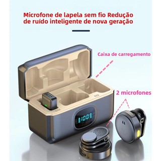 Mini Microfone sem fio De Lapela Gravação vídeo Redução De Ruído Ao Vivo Para iPhone Android Tipo C Vlog em Oferta na Shopee