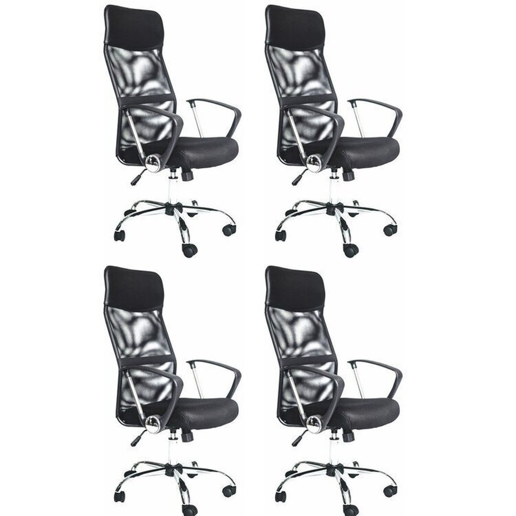 Kit 4 Cadeira de Escritorio Presidente Tela Mesh Comfort Cadeira Presidente