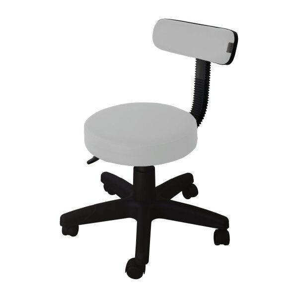 Cadeira Giratória para Escritório Encosto Tira Mocho Ecoflex Couro Branco
