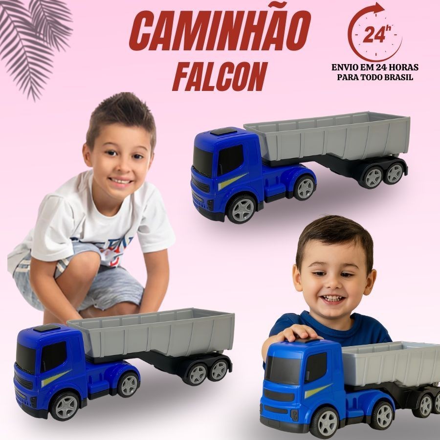 Caminhão Falcon Grande Basculante Brinquedo Menino - Usual Brinquedos