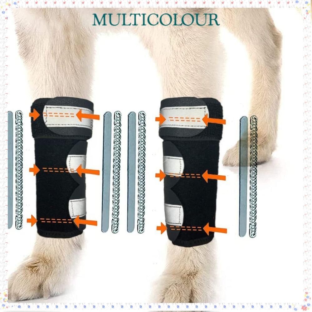 Cinta Dianteira Para Perna De Cachorro Multicolor , 1 Peça , Tiras De PC , Joelheira Antiderrapante Ajustáveis Respiráve