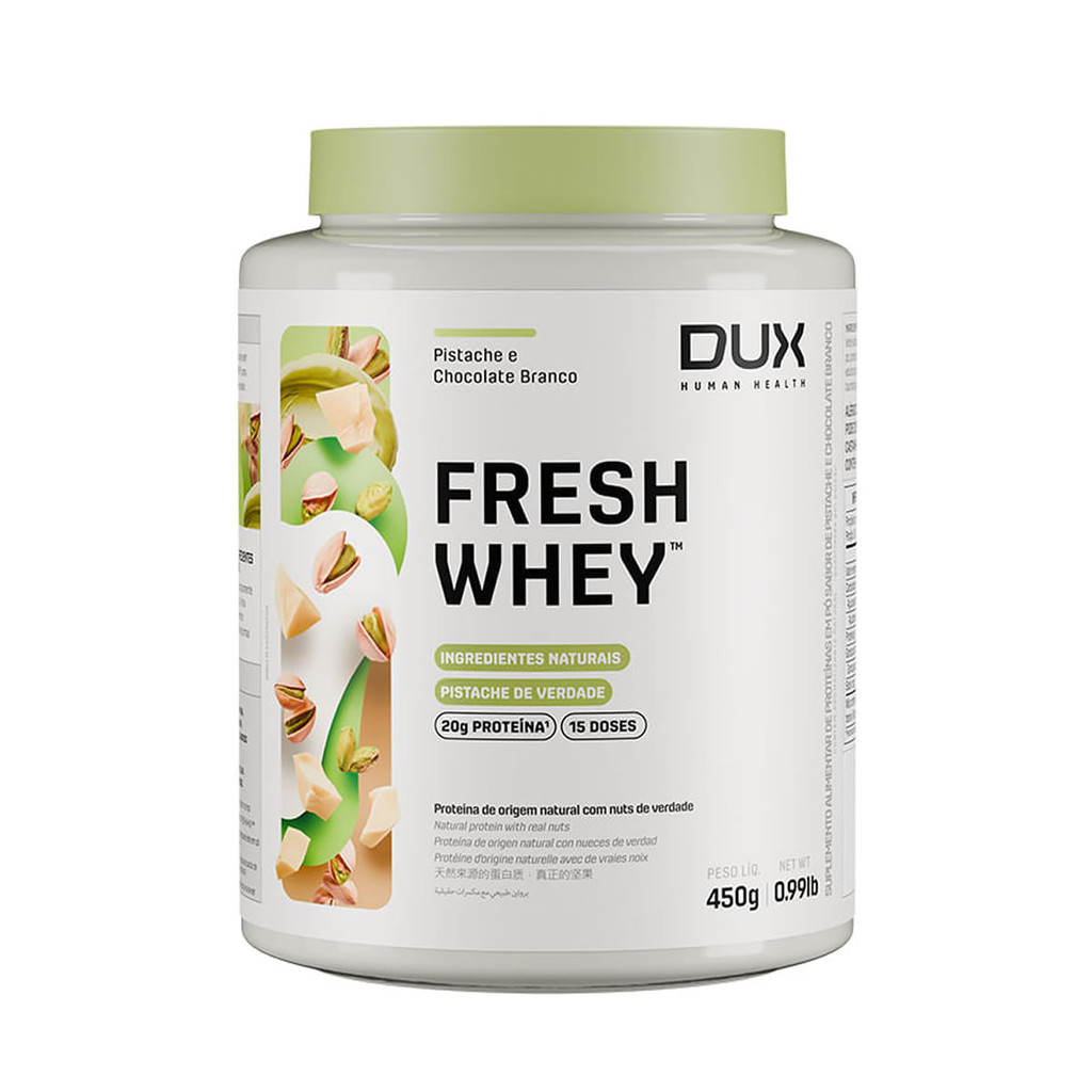 Fresh Whey - 450g Pistache e Chocolate Branco - Dux Nutrition em Oferta na Shopee