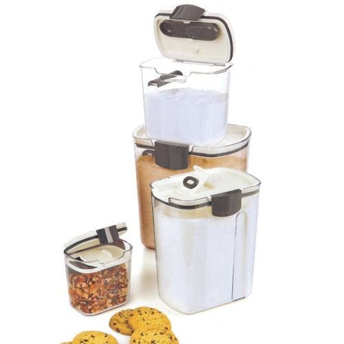 Kit Potes Herméticos Plástico Armazenamento Alimentos Açucareiro Porta Grãos Mini e Multi Dispender