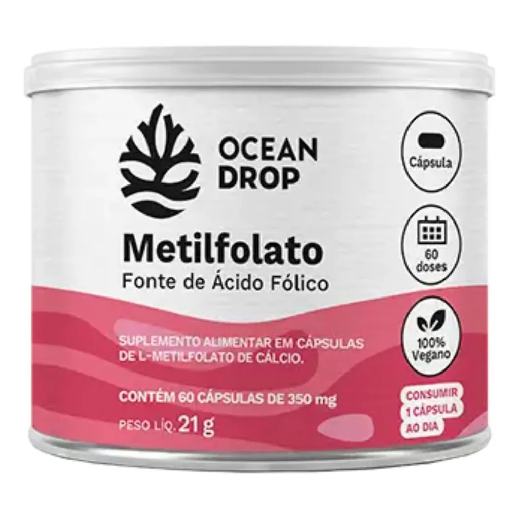Metilfolato 60 Capsulas 350mg Ocean Drop