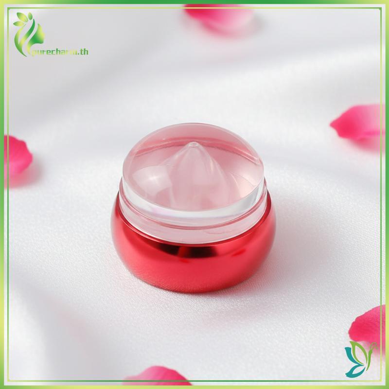 [Beleza] Carimbo De Unha De Silicone Gelatinoso , 1 Cabeça Com Tampa E Raspador , Ferramenta Transparente Para Manicure