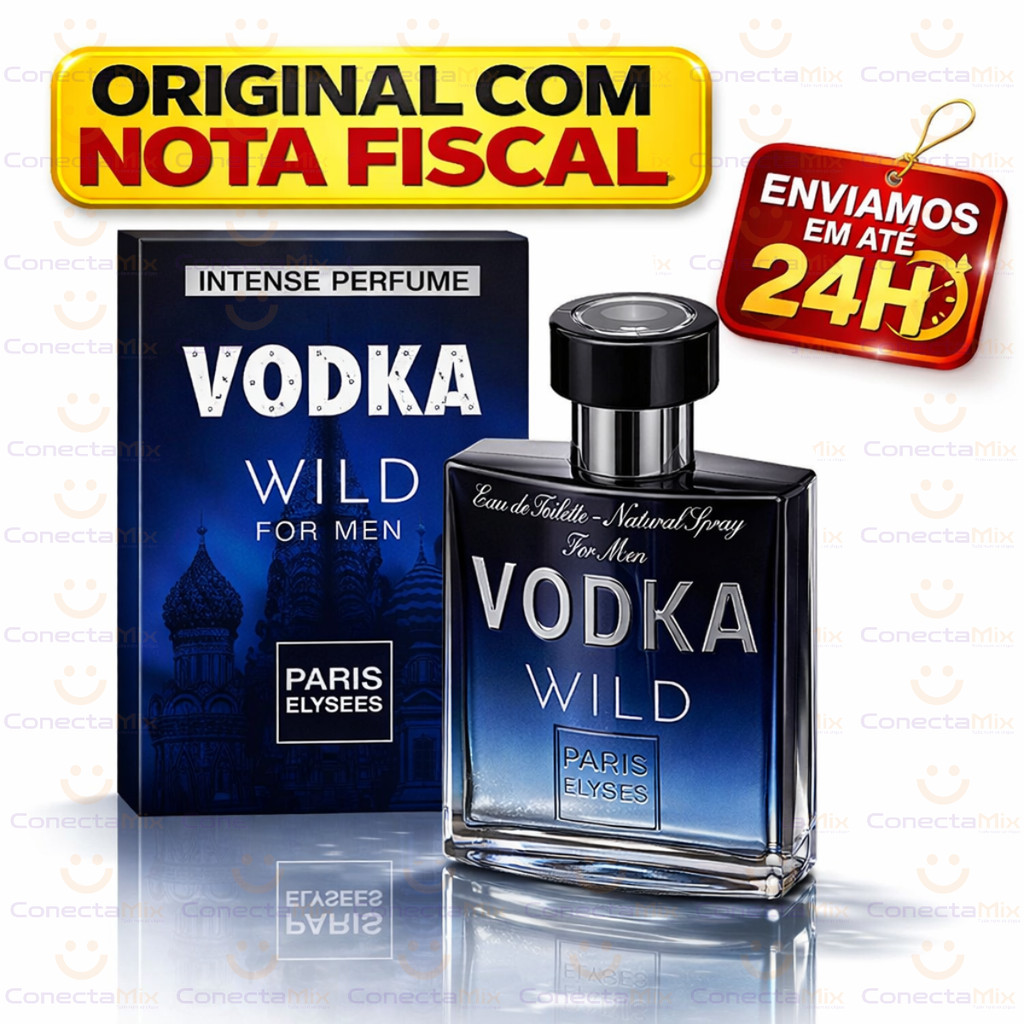 Perfume Vodka Wild Paris Elysees 100ml  Paris Elysees ORIGINAL Masculino Perfume