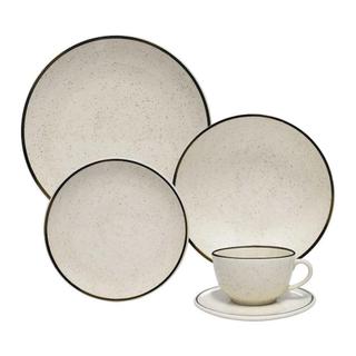 Aparelho de Jantar/Chá Oxford Brisa - Cerâmica, 20 Peças, Bege