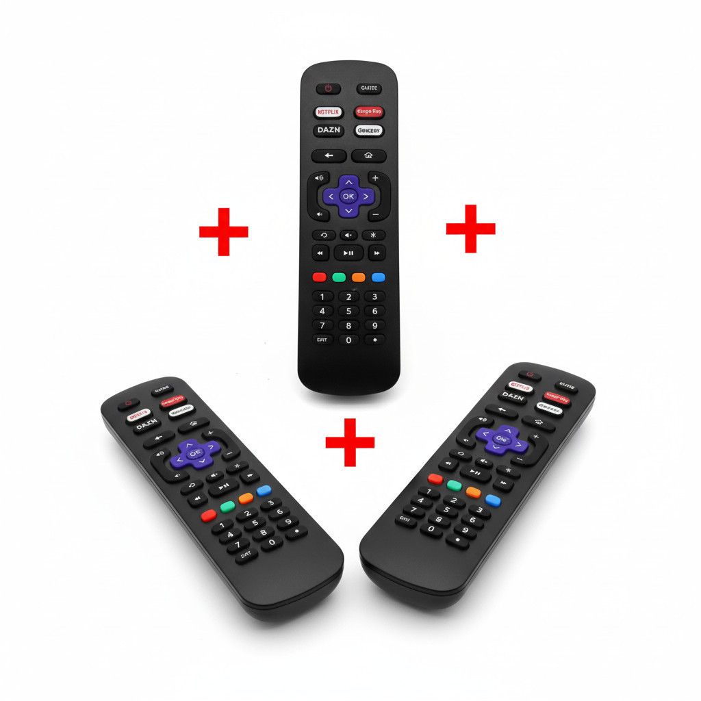 Kit 3 Controle Remoto AOC Roku Lelong LE-7246 Smart TV