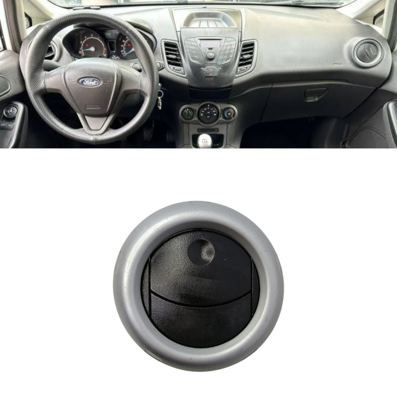 Difusor Saída De Ar Painel Ford Fiesta 2006-2013 Borda Prata