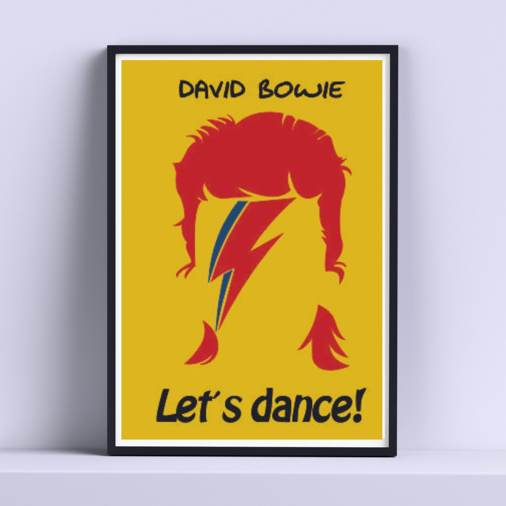 Quadro Decorativo David Bowie Let´s Dance Listo P Colgar Decoração Moderno 2024