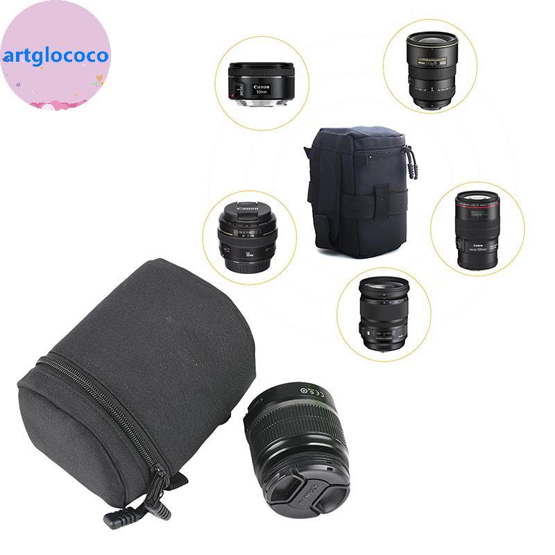 Artglococo 1 Peça Acessórios De Fotografia Luxo Lente Da Câmera Bolsa Caso Para Canon Nikon Sony Olympus Fuji DSLR BR