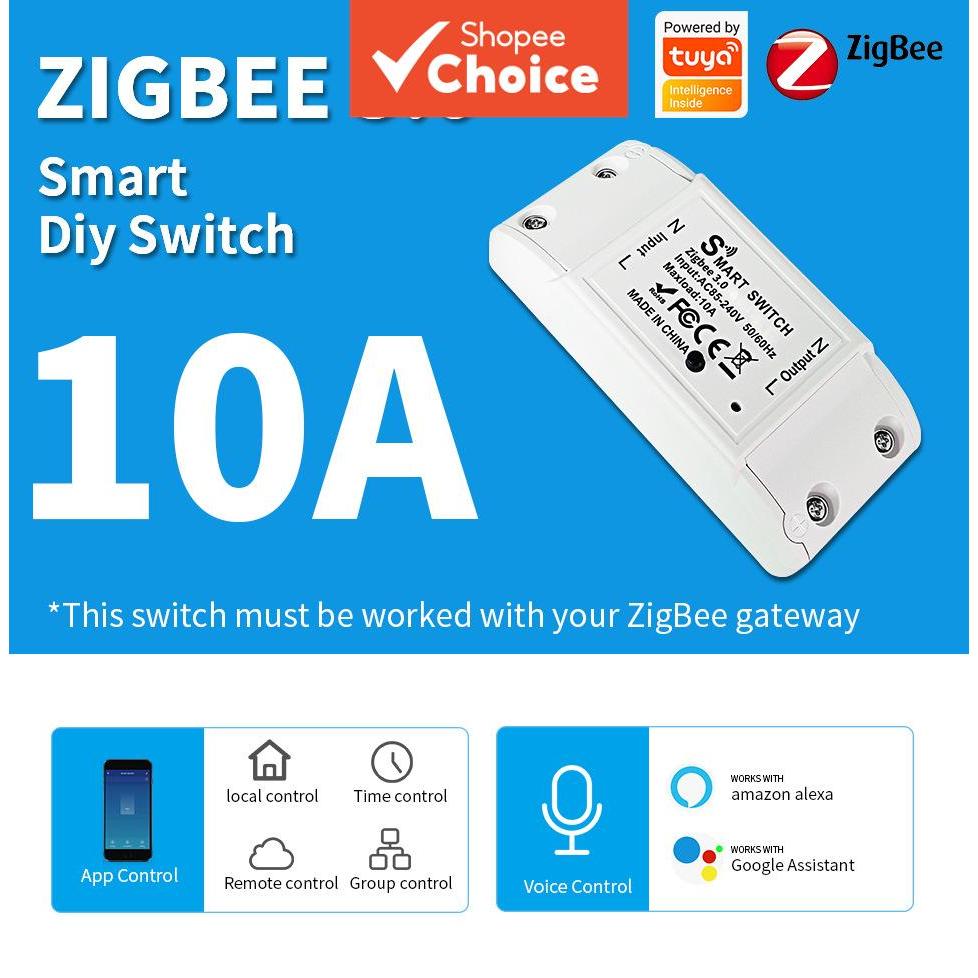 Interruptor inteligente Smart For Tuya ZigBee – interruptor inteligente com controle remoto por aplicativo móvel e voz,