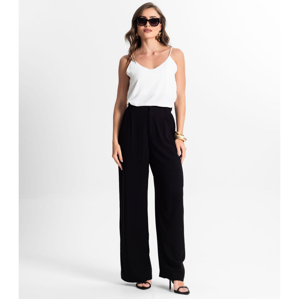 Calça Pantalona Feminina Endless Preto