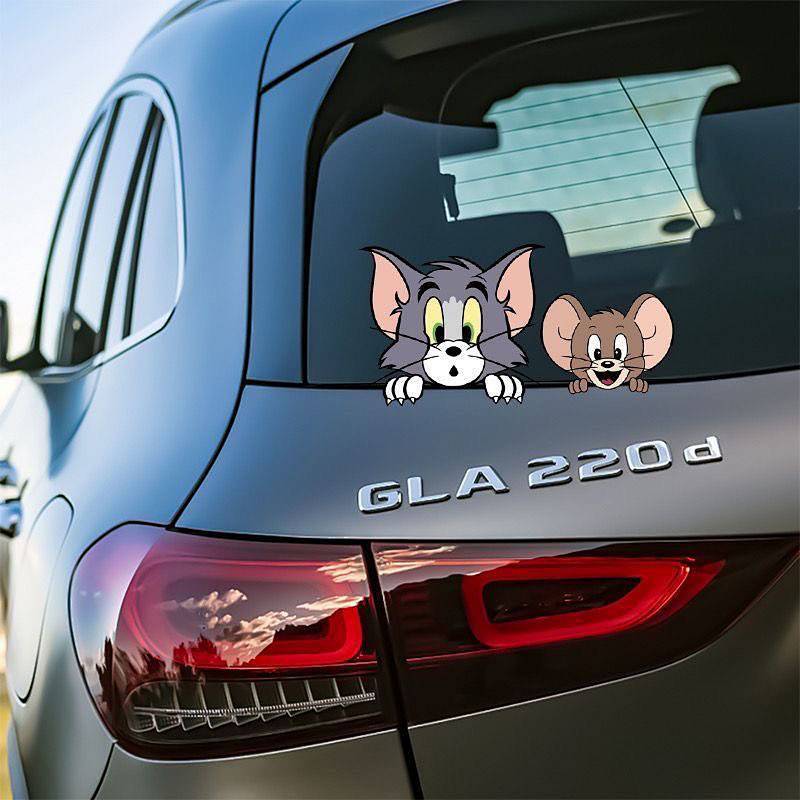 Car Sticker Cat and Mouse Cute Cartoon Scratch Hidden Sticker sF98