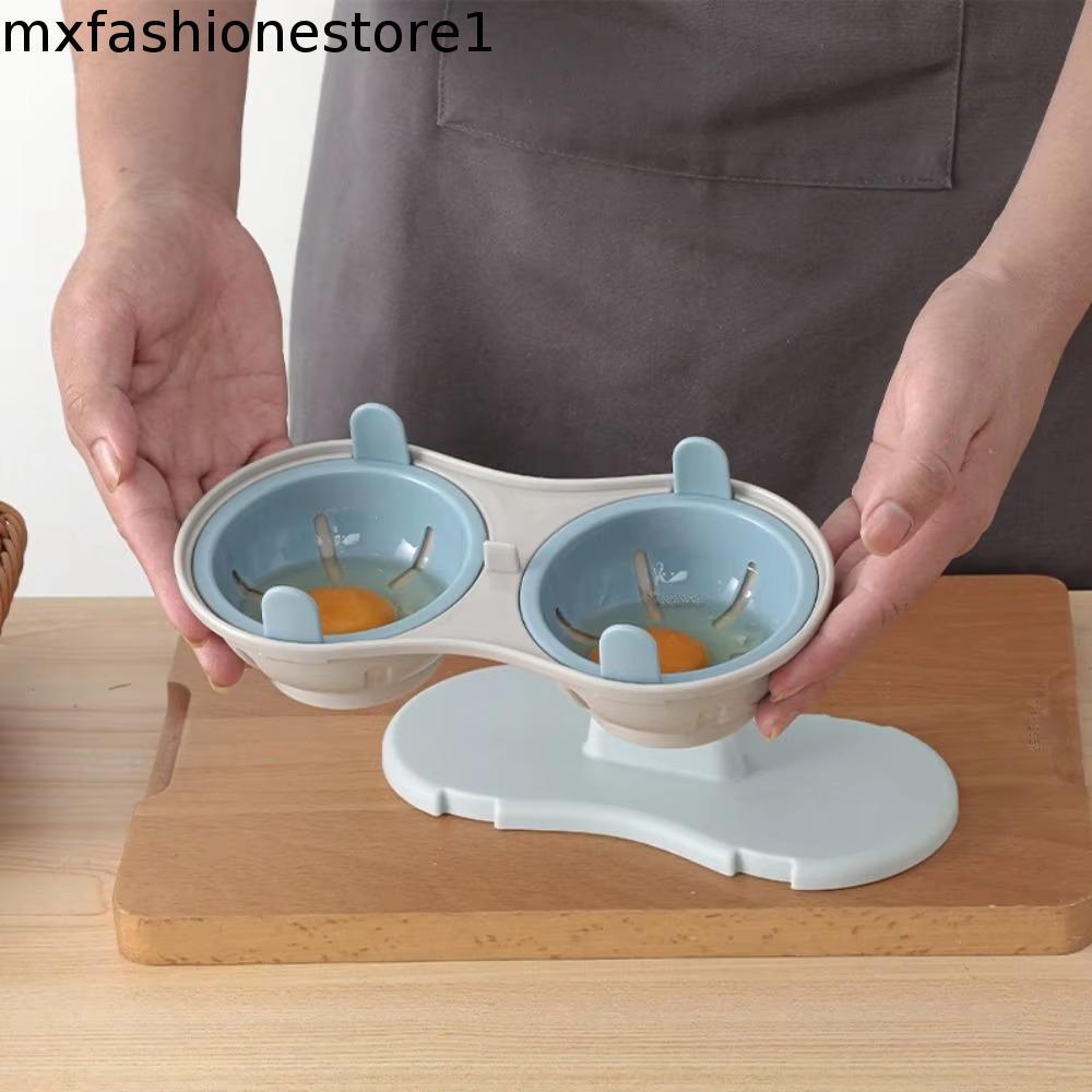 MXFASHIONE Fogão De Ovos De Micro-Ondas De Cozinha De 2 Peças , Com Cesta De Filtro Caçador 1/2 Cavidade , Resistente Ao