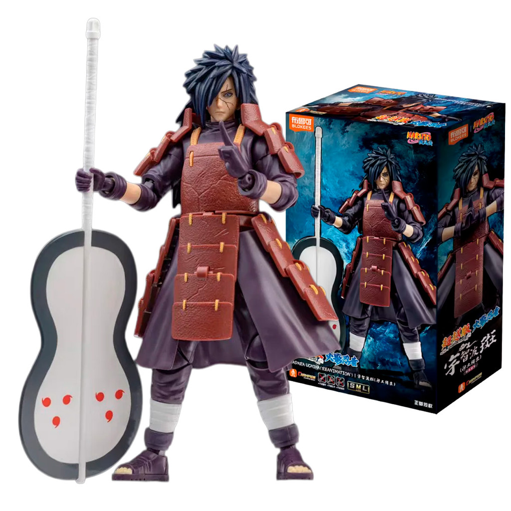 Boneco Montável Blokees Naruto Champion Class Madara Uchiha Colecionável Model Kit