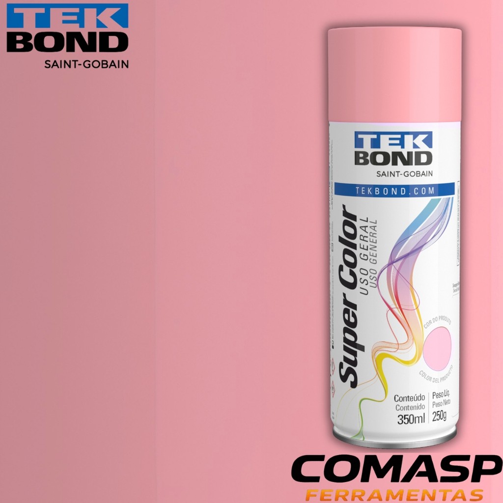 Tinta Spray Uso Geral  Rosa TekBond 350 ML250G