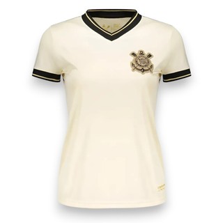 Camisa Corinthians Feminino Off White Logo Bordado Oficial