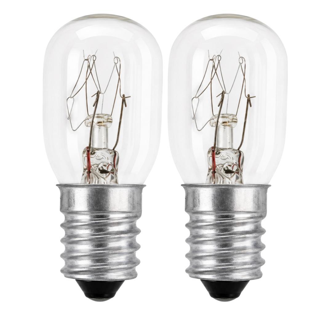 Kit 2 Mini Lâmpada Incandescente E14 Tubular para Uso em Geladeira Refrigerador 127V 15W Bestfer