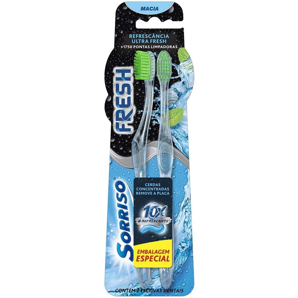 Pack Escova Dental Sorriso Fresh Macia Com 2 Unidades