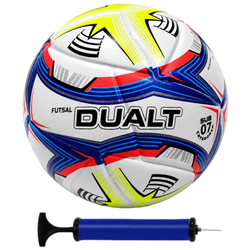 Bola Futebol de Salão Futsal Infantil Dualt Velox Pro Sub 07 + Bomba de Ar