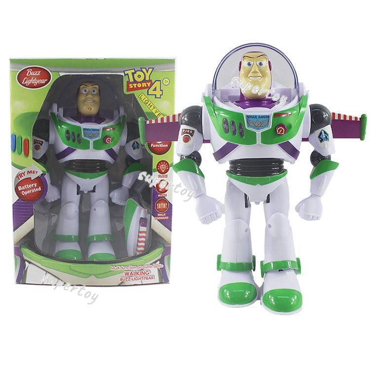 Brinquedos Disney Toy Story 4 Woody e Buzz Lightyear, com Música/Luzes e Asas Móveis, Figuras de Brinquedo, Presentes 3V