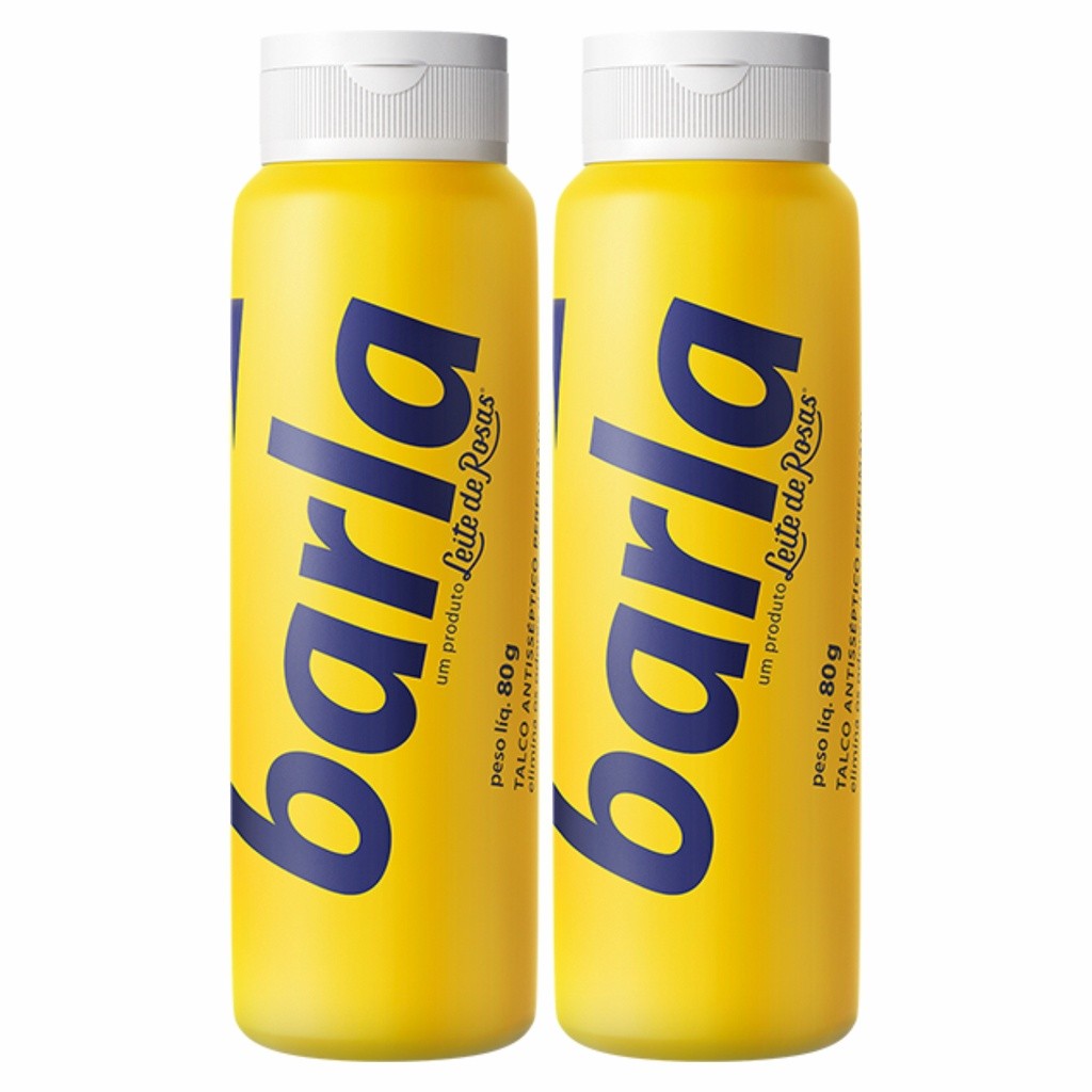 Kit 2 Talco Antisséptico Perfumado Barla 80g