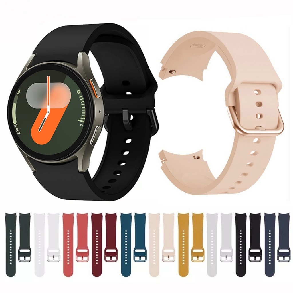 Pulseira de Silicone para Samsung Galaxy Watch 7 6 5 4 FE 5 Pro Classic 40mm 42m