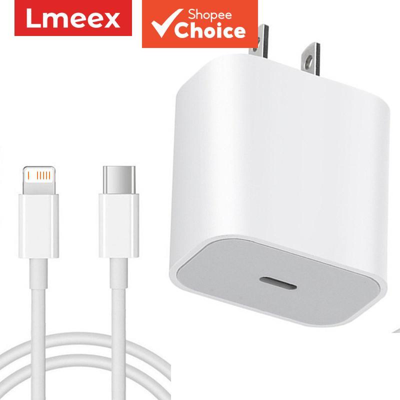 Carregador Rápido US Plug PD 20W para iPad Air e iPhone 14 13 Mini com Adaptador e Cabo de 1m