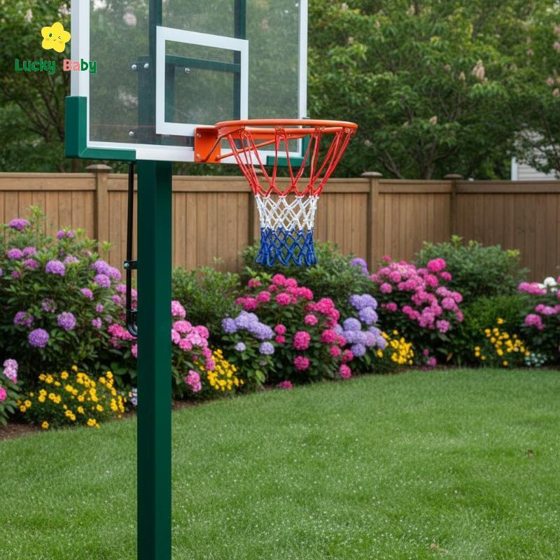 [Luckybaby-t] Rede De Basquete Resistente , Nylon Trançado Durável , Várias Cores Para Uso Em Quadra , Bons Produtos