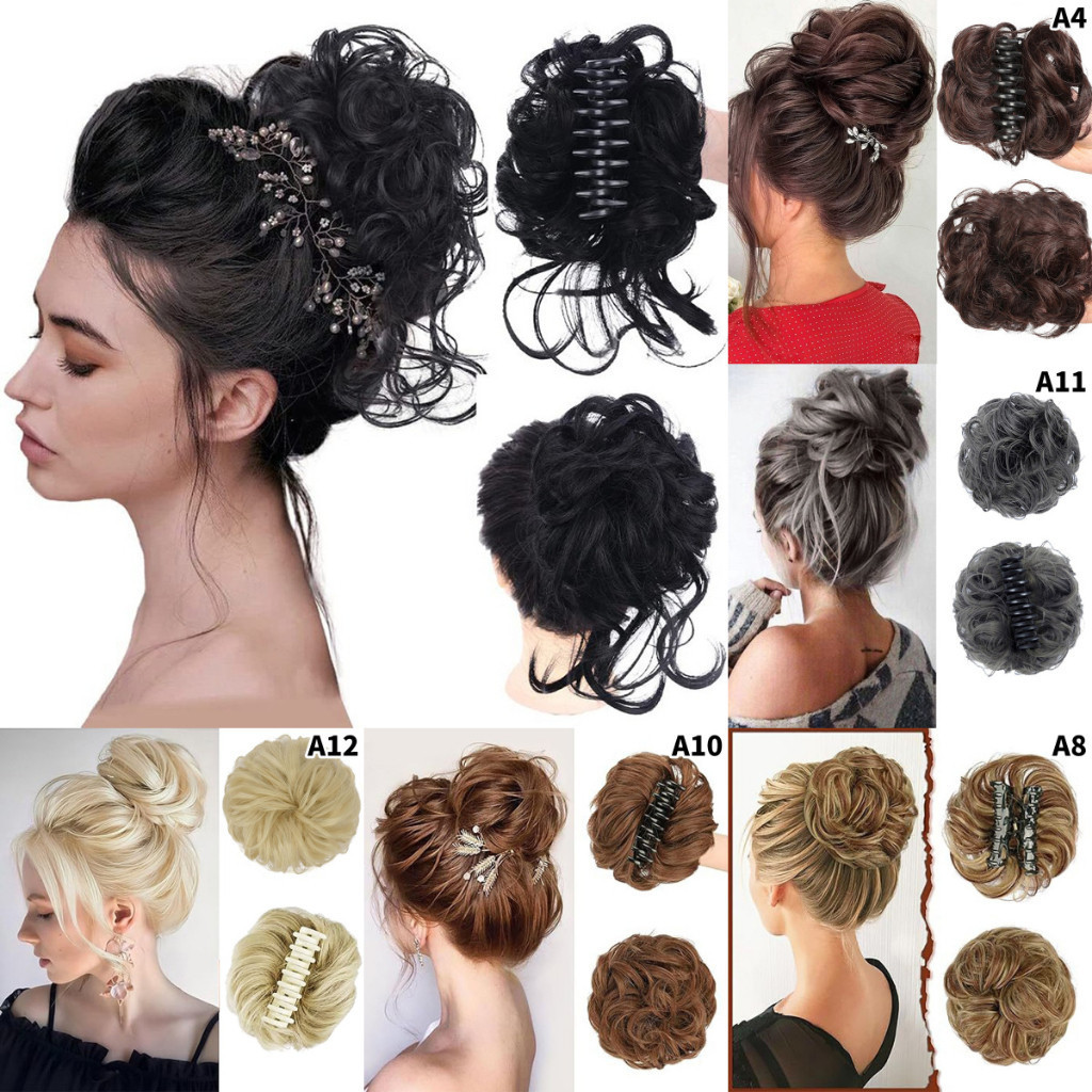 EP-Moda Acessório de Cabelo Sintético Realista, Rabo de Cavalo Cacheado e Desgrenhado, Acessórios da FB9E