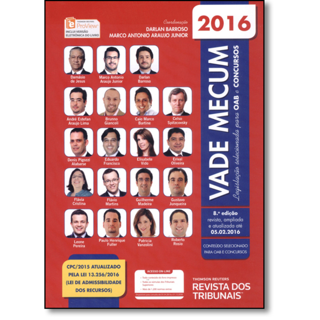 Vade Mecum: Legislação Selecionada Para Oab e Concursos - 2016