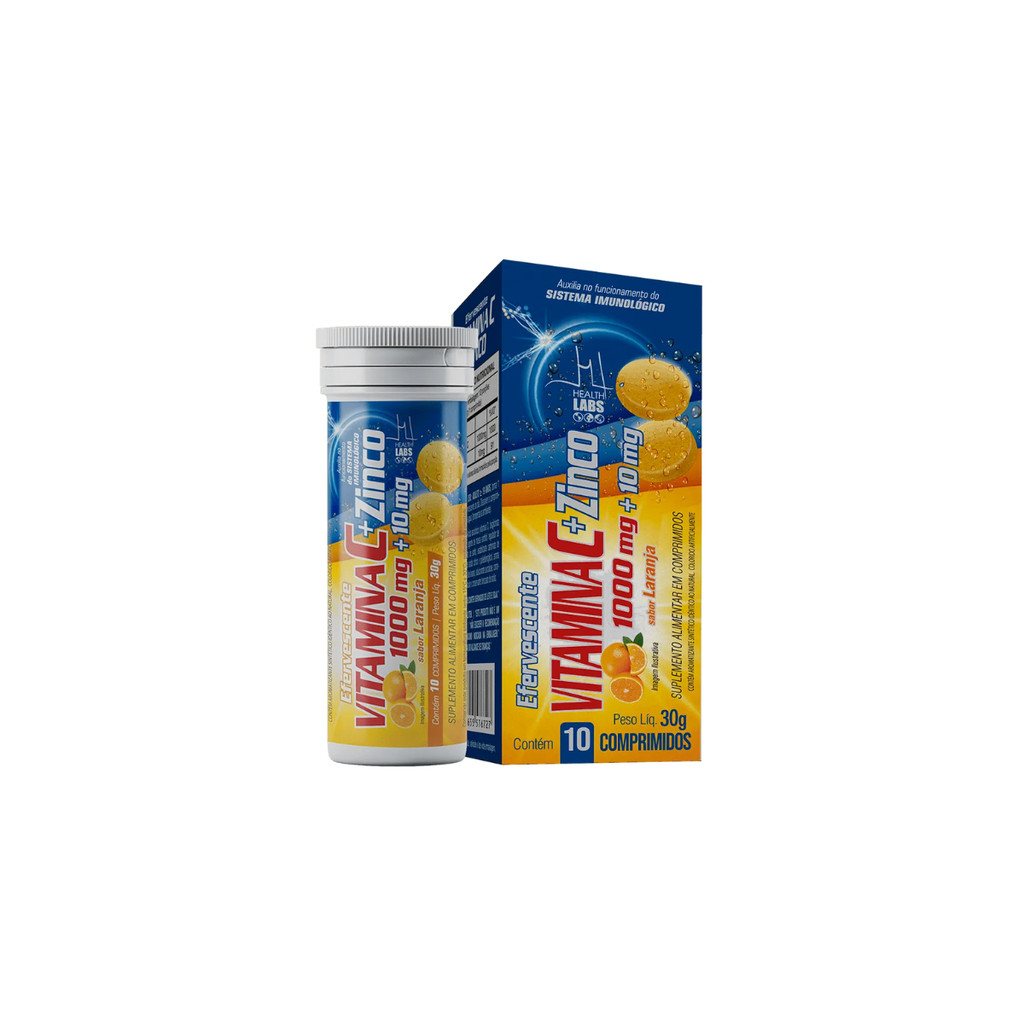 Vitamin C Zn 10 Comprimidos Health Labs em Oferta na Shopee