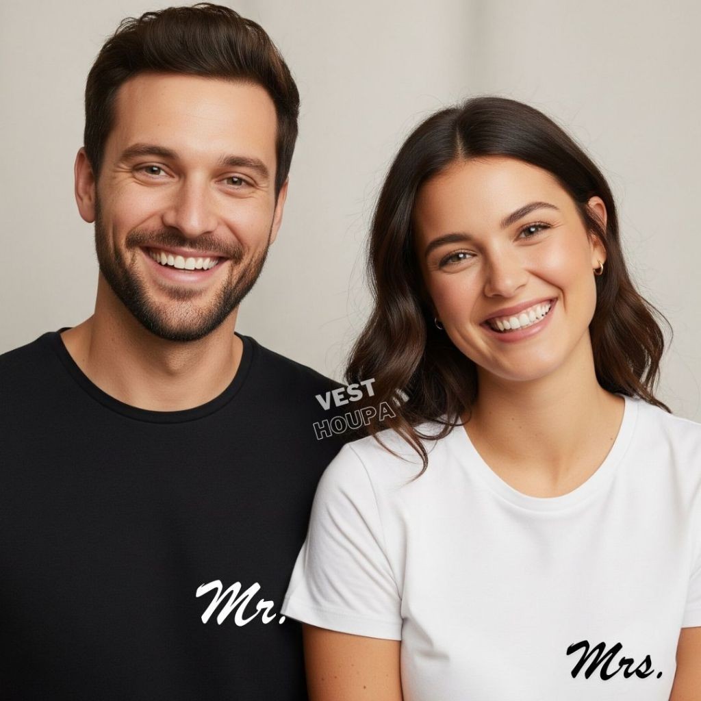 Kit 2 Camisetas Camiseta Casal Namorados Mr Mrs, Camiseta Casal, Blusa namorados