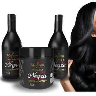 Kit Lama Negra Ativador Tons Escuros Maycrene: Shampoo + Condicionador + Mascara em Oferta na Shopee