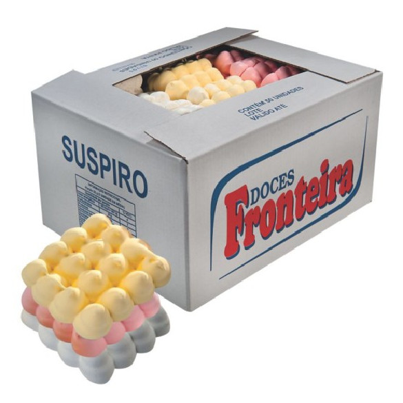 SUSPIRO QUADRADO DOCES FRONTEIRA - 50 UNIDADES - 1.3KG em Oferta na Shopee