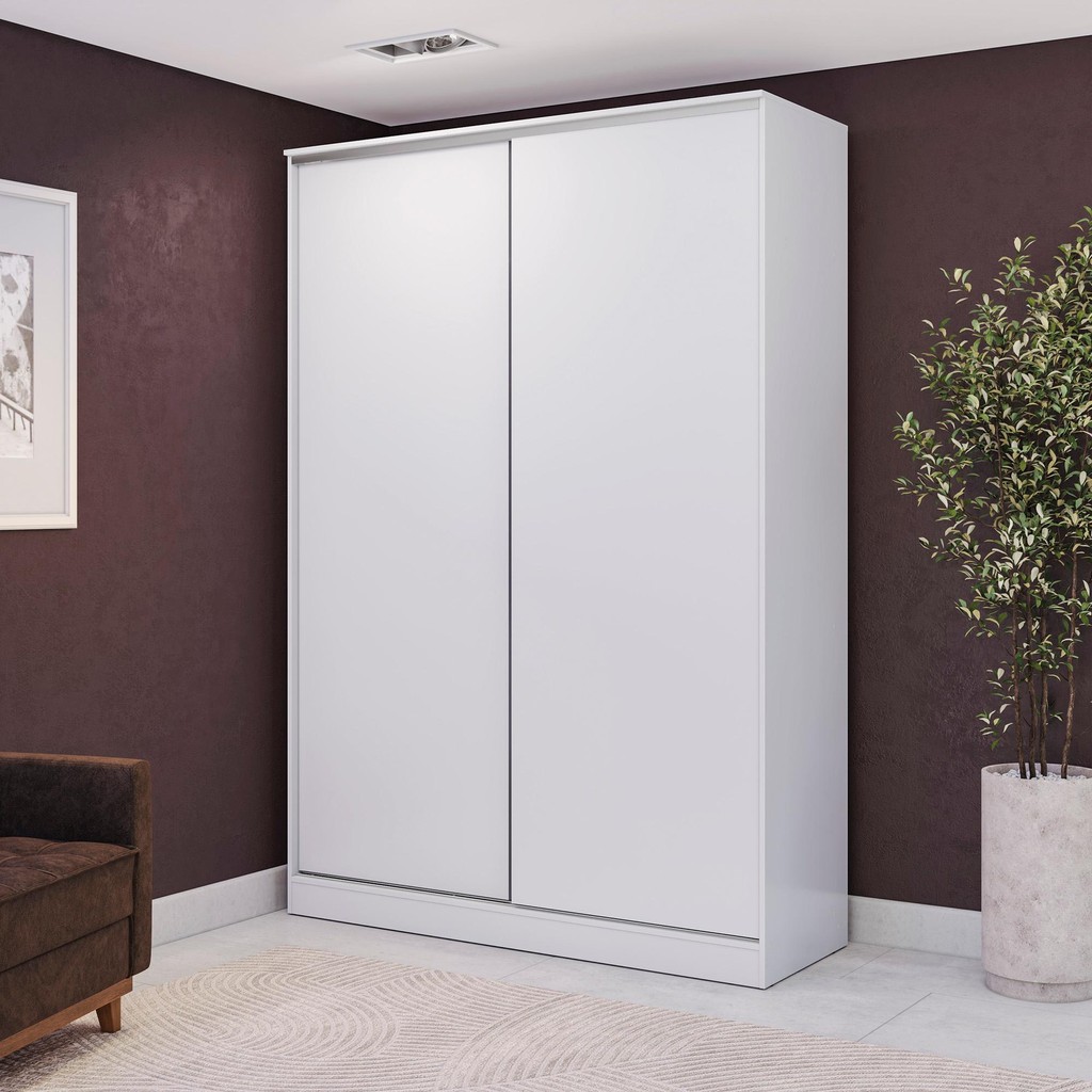 Guarda-Roupa 2 Pts de Correr 2 Gvts Kappesberg Adapt Branco em Oferta na Shopee