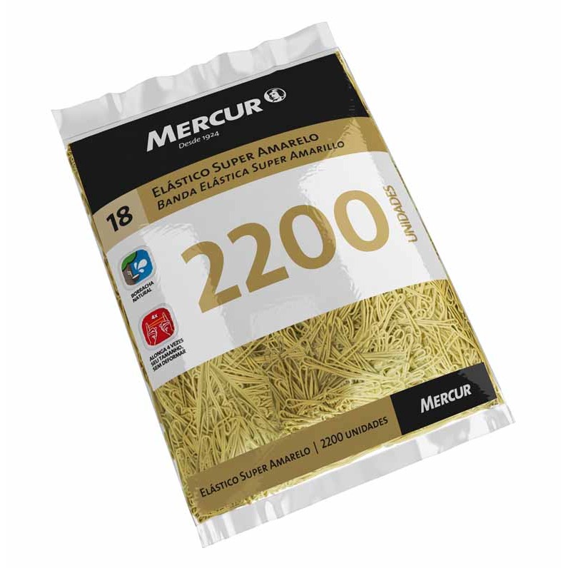 Elástico de Dinheiro Amarelo Puro 7010 Mercur - 2200UN