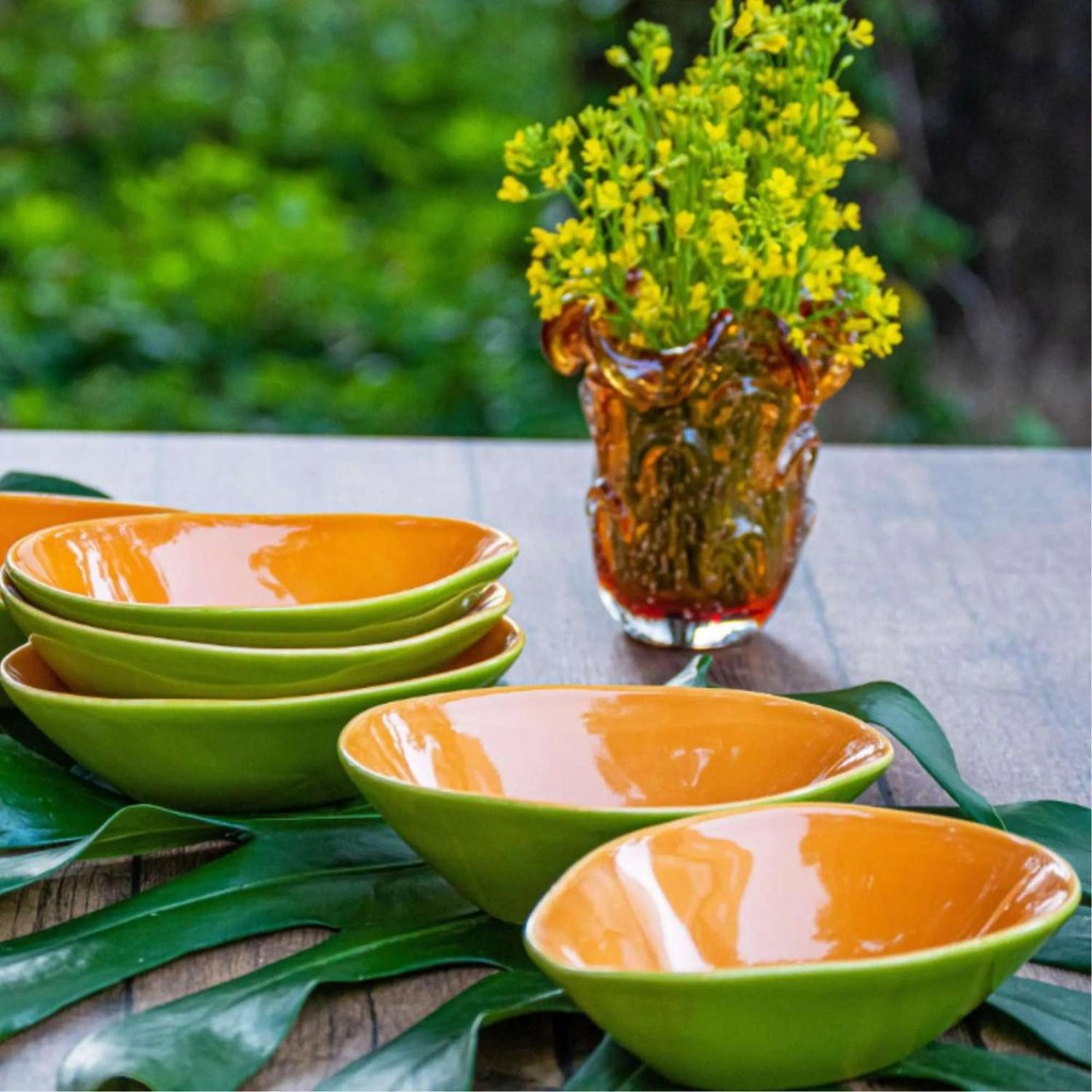 Bowl Mamão Decorado Ceramica Cumbuca 2ª Linha