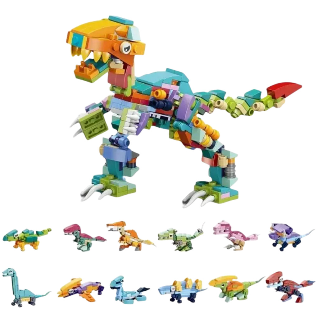Blocos de Montar Capsula de Dinossauros Sortido - Castela Brasil em Oferta na Shopee