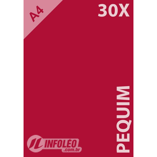 30 Folhas A4 180g Vermelho Escuro Pequim Papel Color Plus 180 gramas em Oferta na Shopee