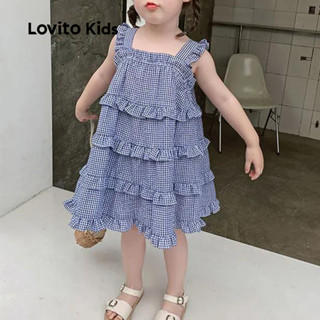 Lovito Kids Vestido Fofo de Camadas com Várias Cores para Menina Ideal para primavera/verão LNL115202 em Oferta na Shopee