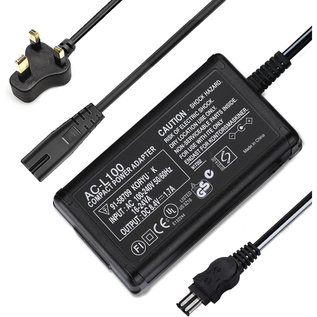 Adaptador De Fonte De Alimentação AC-L100 Compatível Com Sony HandyCam DCR-TRV18 TRV460 TRV520 TRV250 TRV260 TRV330 TRV2