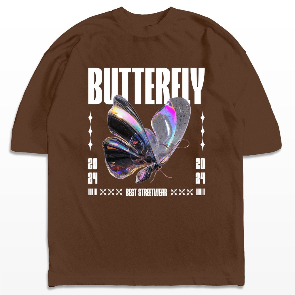 Camiseta Oversized Best StreetWear Butterfly Streetwear Harajuku Aesthetic Camisa Unissex