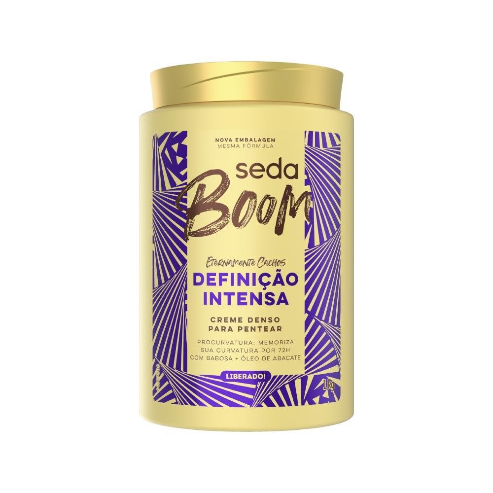CREME PARA PENTEAR SEDA BOOM 1KG DEFINICAO INTENSA em Oferta na Shopee