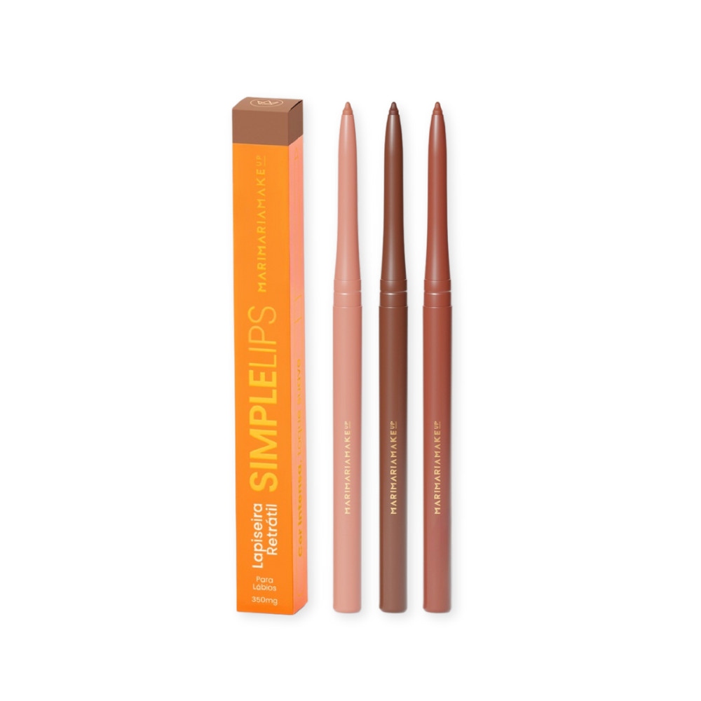 Lapiseira para Lábios Simple Lips Retrátil Cor Intensa e Definição - Mari Maria Makeup