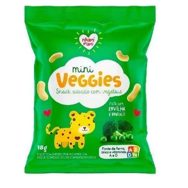 Mini Veggies Snack Ervilha E Brocolis 18g Nhami Mami